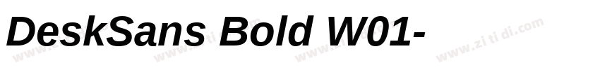 DeskSans Bold W01字体转换